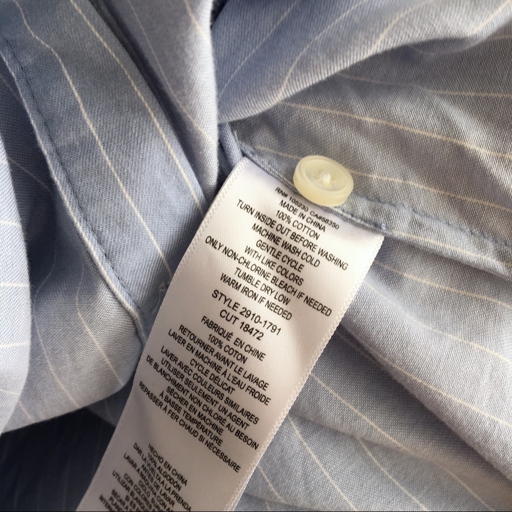 Current/Elliott Emily Striped Button Down Shirt - image 5